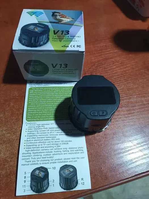 Cyfrowa kamera do teleskopu,lunety z ekranem 1,5",roździelczość 2k 4Mp