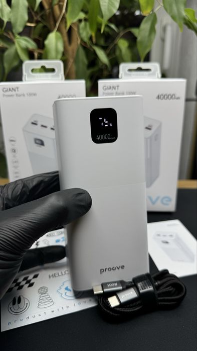Оригінальний павербанк Proove Giant 40000 mAh 100w з гарантією 12 міс.