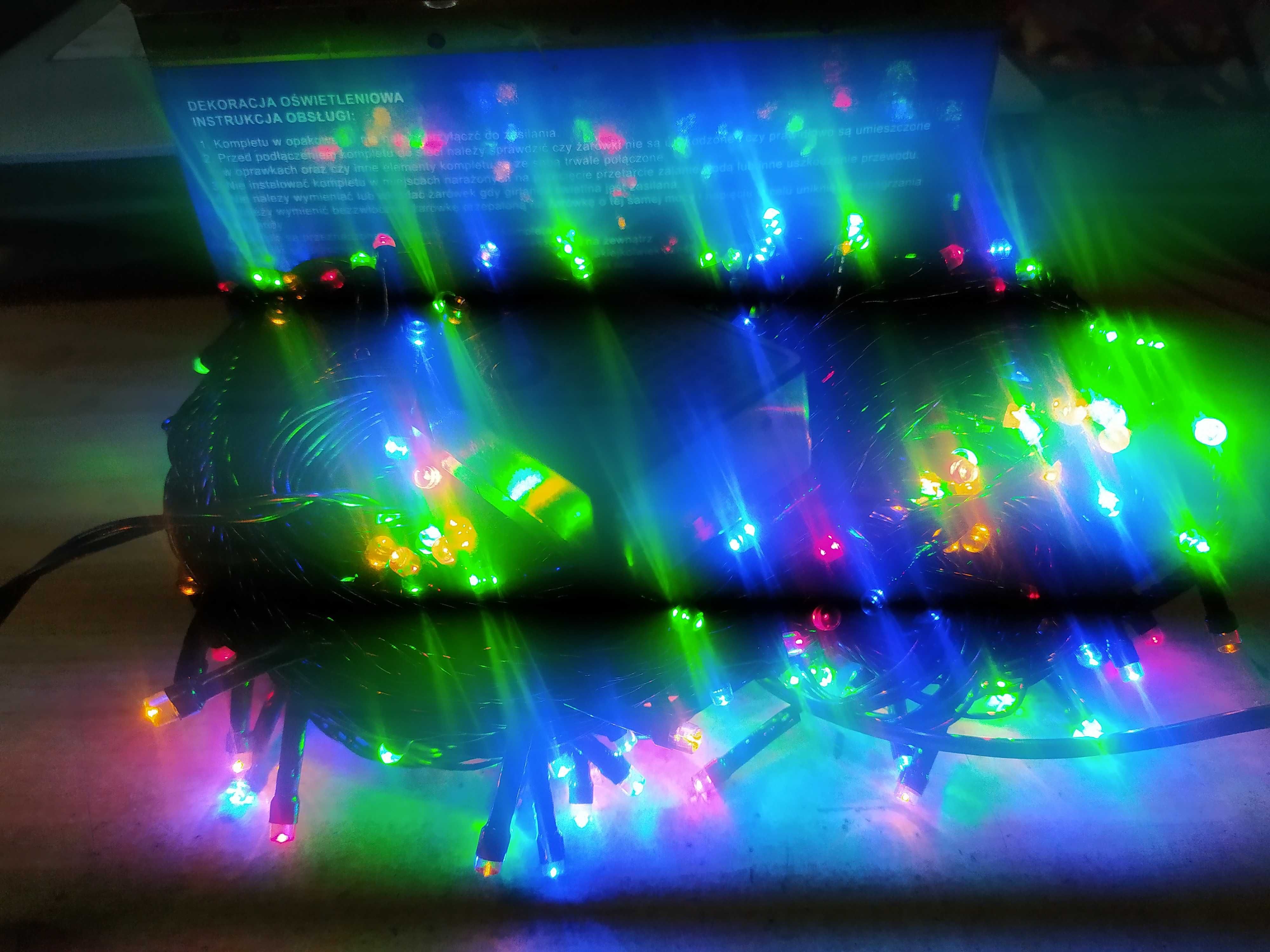 Lampki choinkowe 500 led multikolor nowe zapakowane długie największy