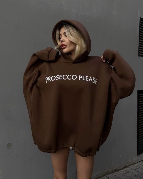 Худі PROSECCO PlEASE/ жіночий худі/ mood на сьогодні/ худі оверсайз