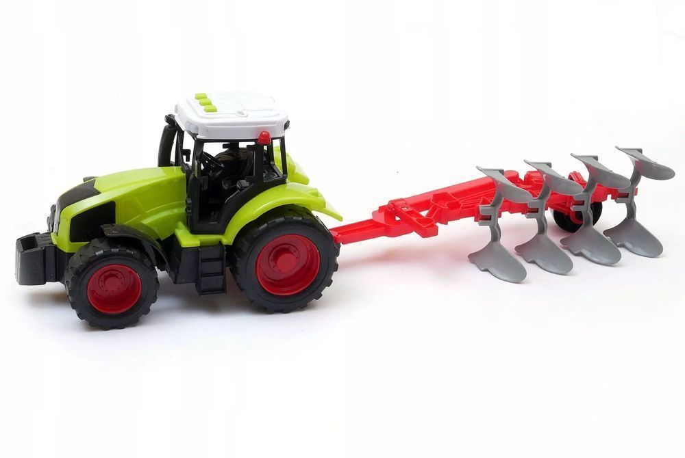Traktor + pług światła dźwięk z pługiem do orania. Dromader