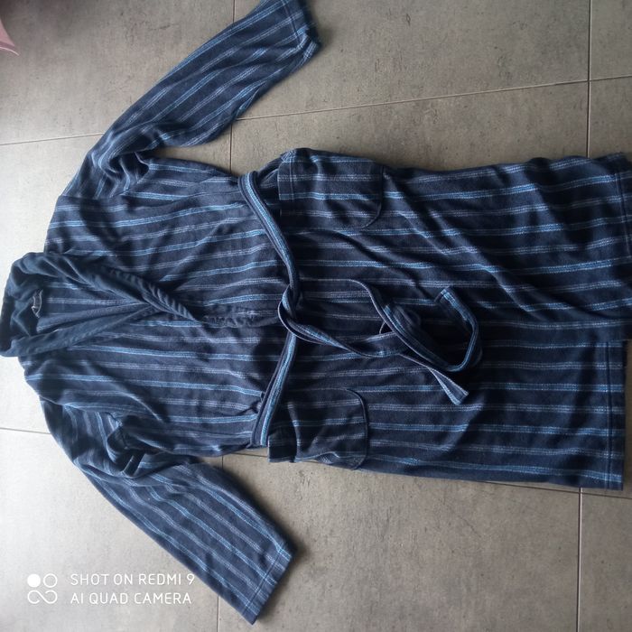 Szlafrok męski, granatowy, Marc& Spencer, rozmiar XL