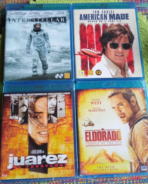 Zestaw 4 filmów Blu- Ray bez polskiej wersji jezykowej