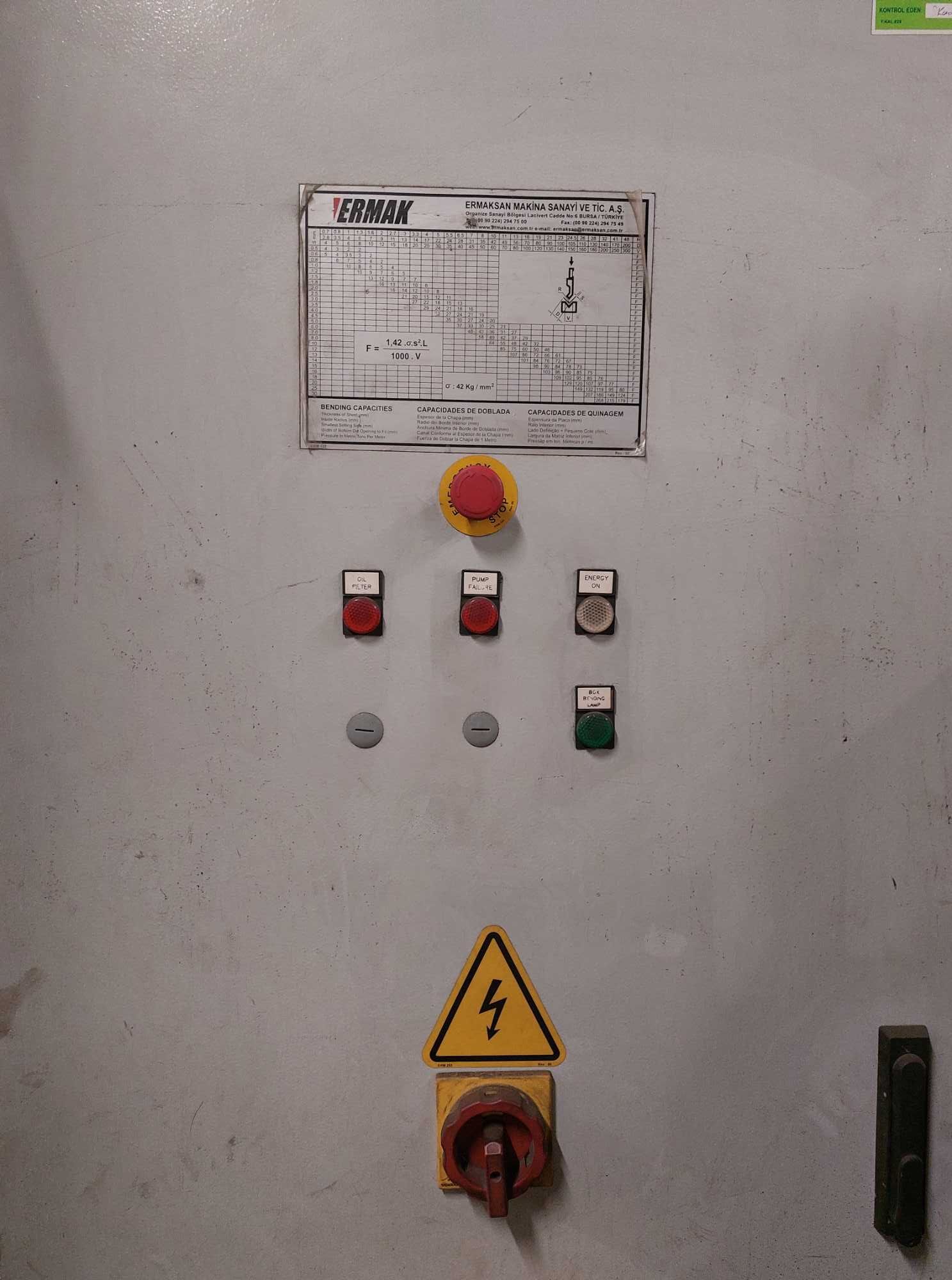 Hydrauliczna prasa krawędziowa Ermaksan CNC AP 3760 Używana