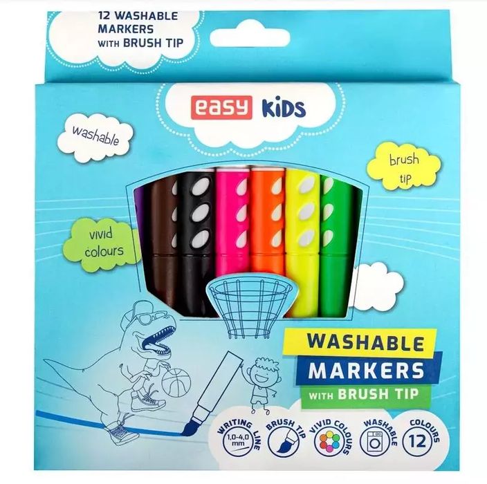 Pisaki spieralne 12 kolorów EASY. Easy Stationery