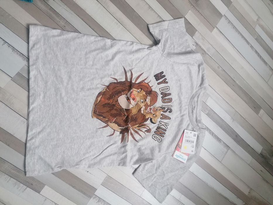 T-shirt bluzka król lew c&a 140 koszulka nowa z metką