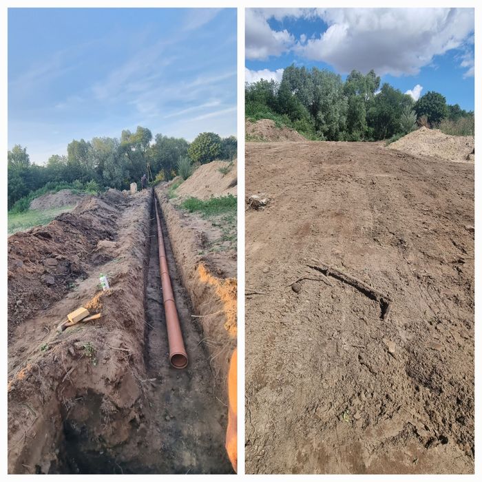 Usługi koparko-ładowarką, oczyszczalnie ścieków, szamba, czarna ziemia