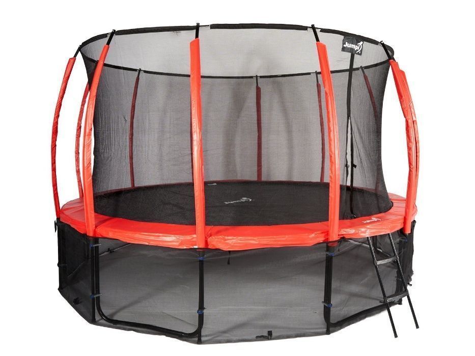 Trampolina Ogrodowa 435cm/14ft czerwona Maxy Comfort Plus Z Wewnętrzną