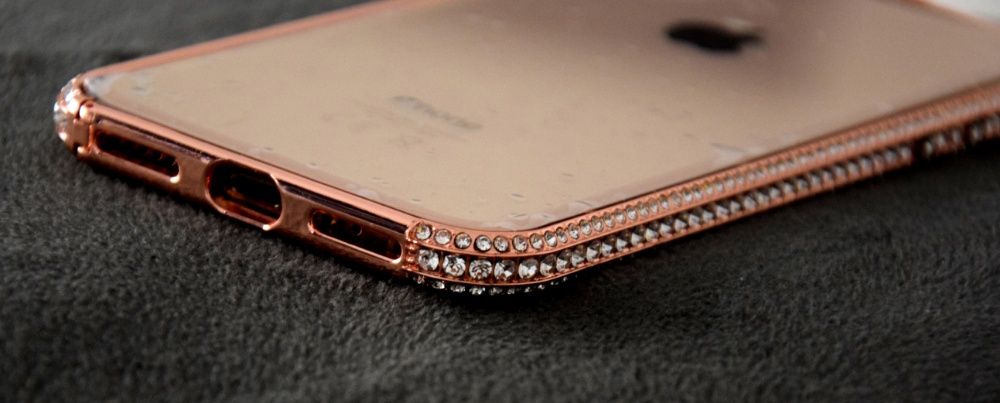 Ramka pokrowiec case etui bumper IPhone XS (rose gold)