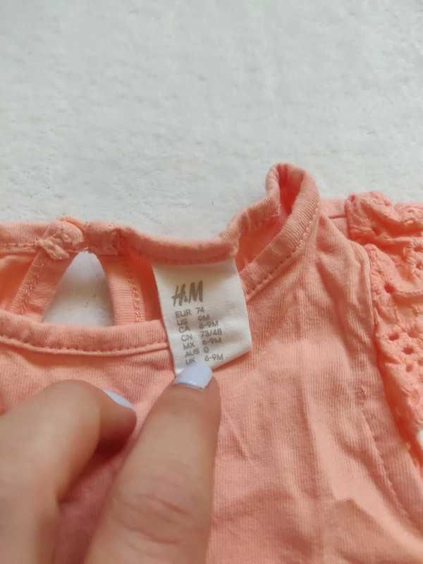 Koszulka h&m 74, stan bardzo dobry