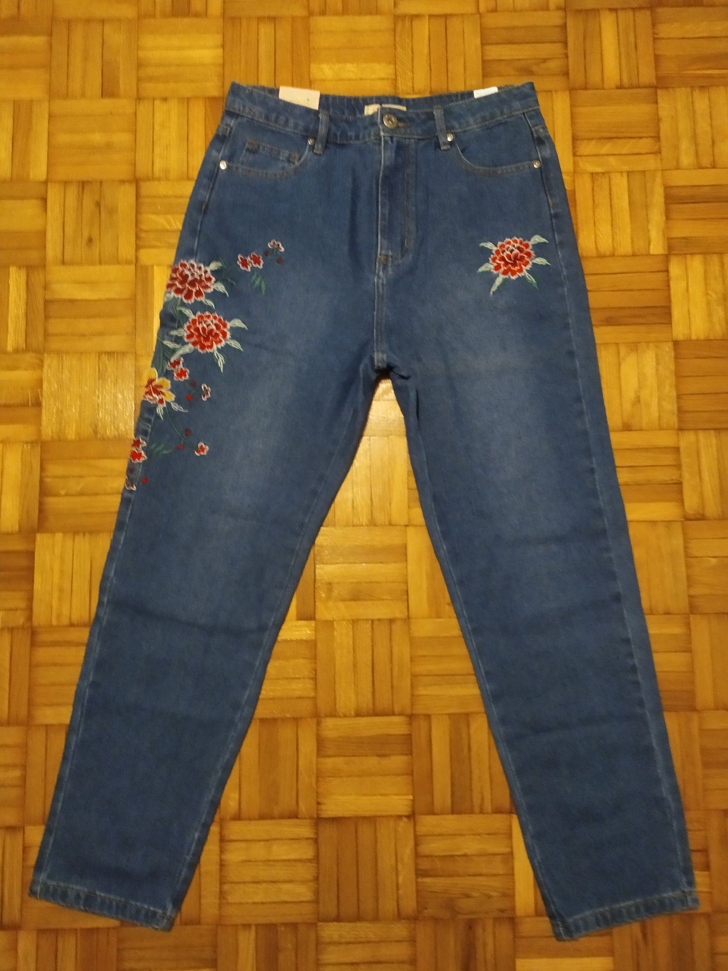 Mom jeans dżinsy spodnie XL 42