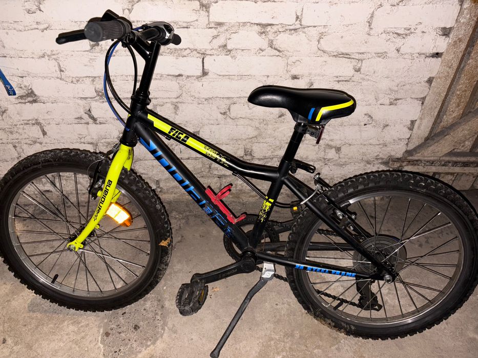 Rower INDIANA Figo 20 cali dla chłopca Czarno-niebiesko-żółty