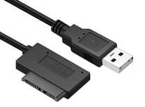 Adapter PC 6P + 7P USB 2.0 CD DVD SATA kabel dysku PC Laptop Notebook