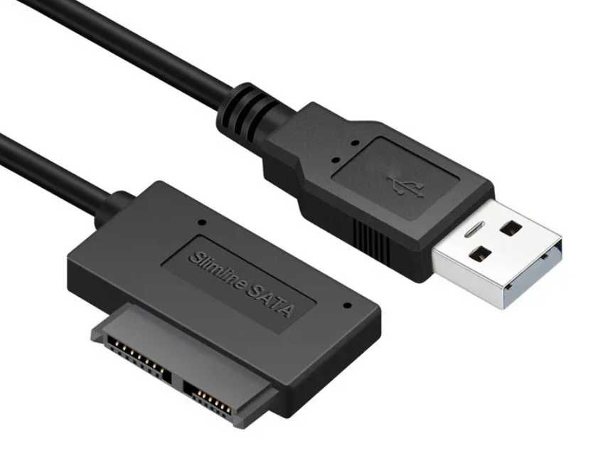 Adapter PC 6P + 7P USB 2.0 CD DVD SATA kabel dysku PC Laptop Notebook