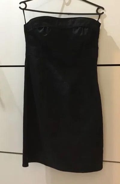 Czarna ołówkowa sukienka bez ramiączek H&M r.s - mała czarna