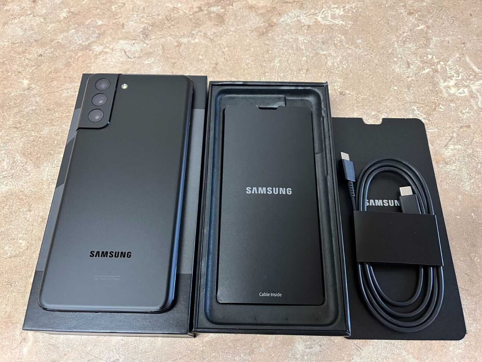 Samsung S21+ на 256 ГБ США Snapdragon, ПОЛНЫЙ компл + 2 чехла и стекла