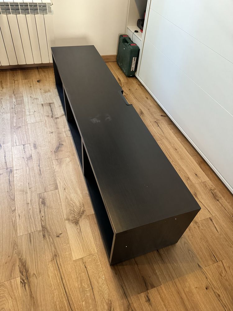 Besta Ikea Szafka pod TV, czarnybrąz, 180x40x38 cm