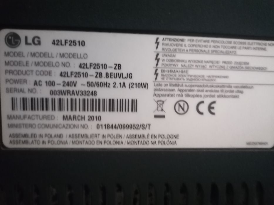Tv Lg 42LF2510 - 42''