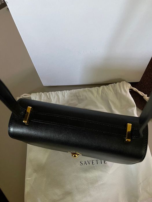 Італійська сумка Savette шкіряна чорна
