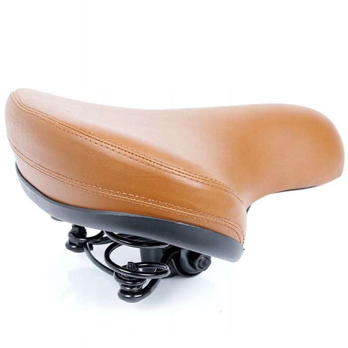 Siodełko rowerowe wygodne komfortowe na sprężynach duże miękkie jarzmo