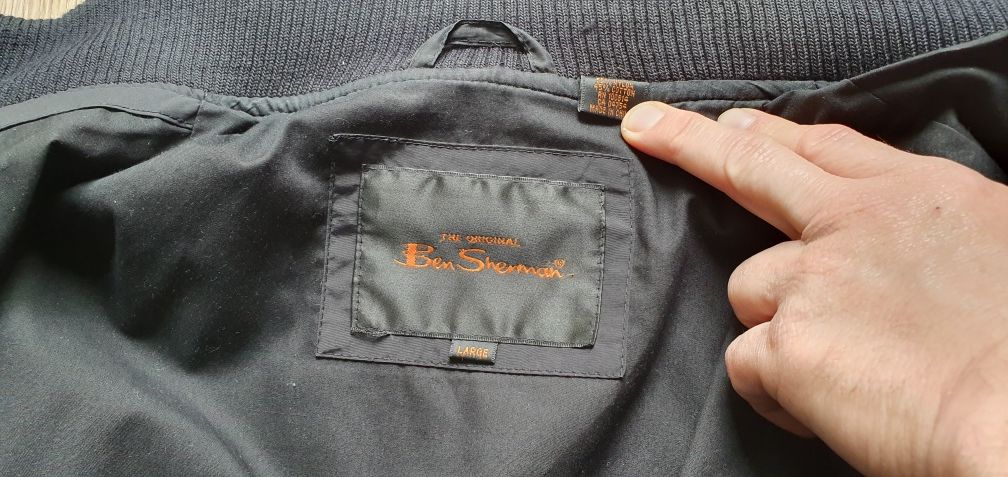 BEN SHERMAN męska kurtka bomberka rozmiar L wymiary na zdjęciach