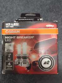 Żarówki LED H7 Osram Night Breaker LED 6000k 12V 2szt Zestaw !
