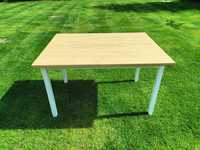 Stół z blatem biało drewniany
