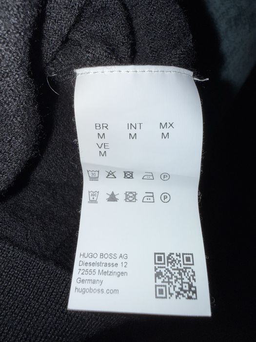 Мужской черный шерстяной гольф Hugo Boss