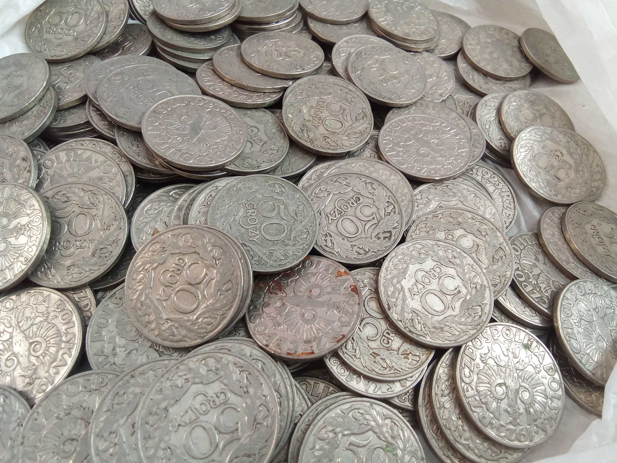 Monety polskie 50 groszy z 1923 roku zestaw 20 szt.