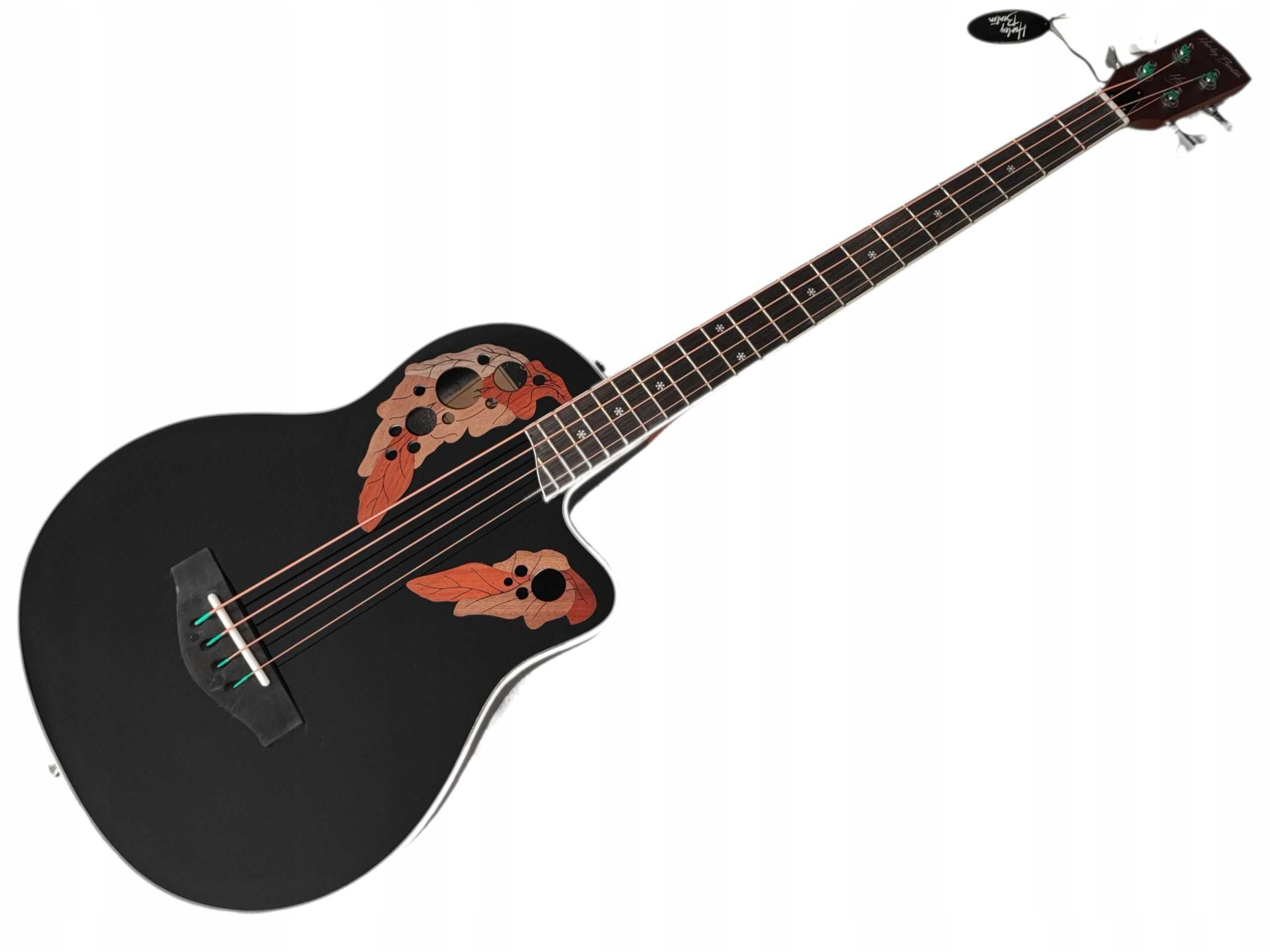 Harley Benton HBO-850 BK BAS gitara bas elektroakustyczny- ustawiony!