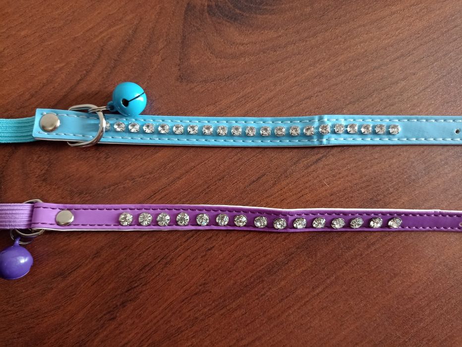 Obrożna dla małego psa lub kota z gumką, zestaw 2 sztuki