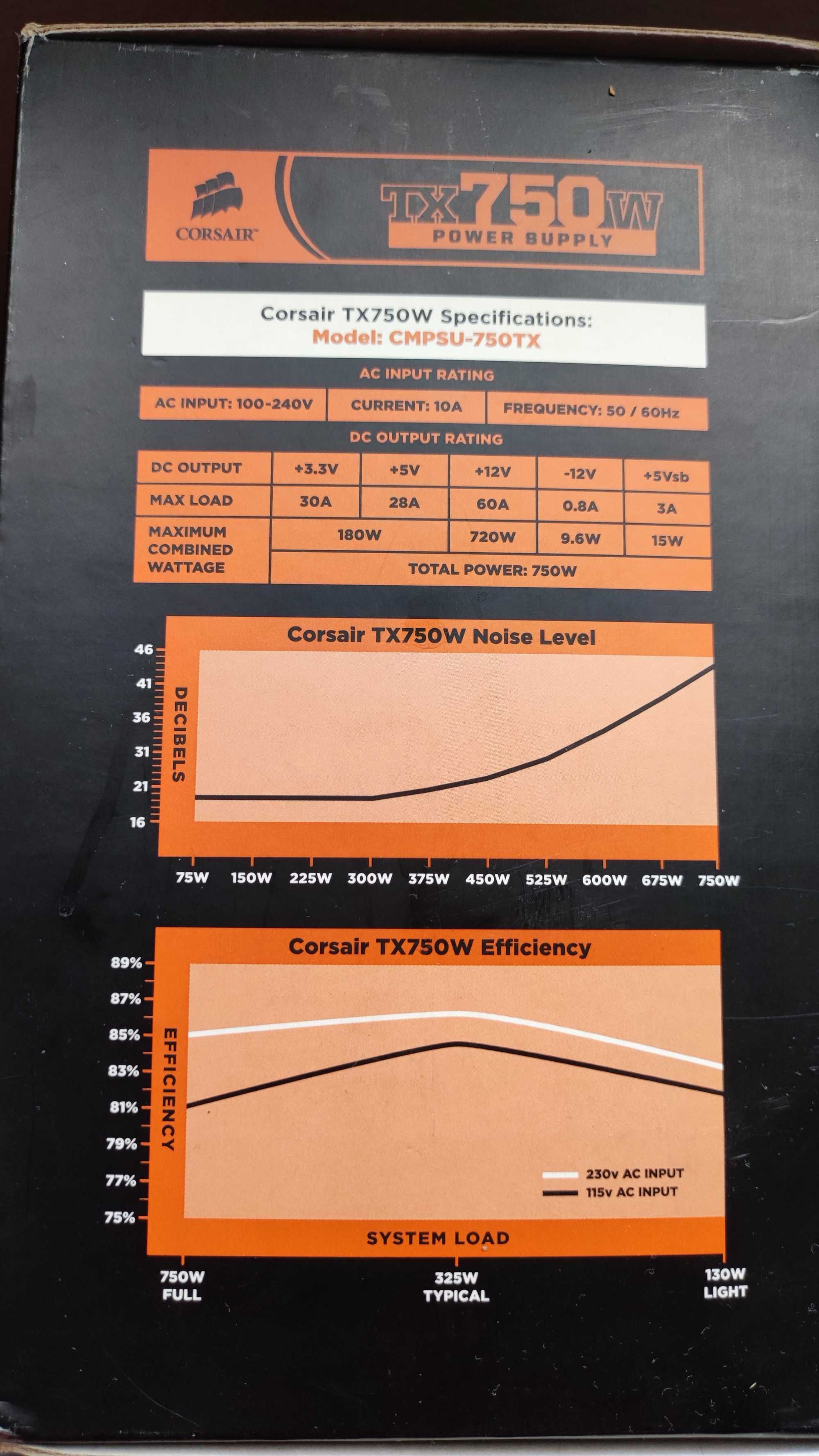 Fonte Corsair TX750W Enthusiast Series "cmpsu-750tx"