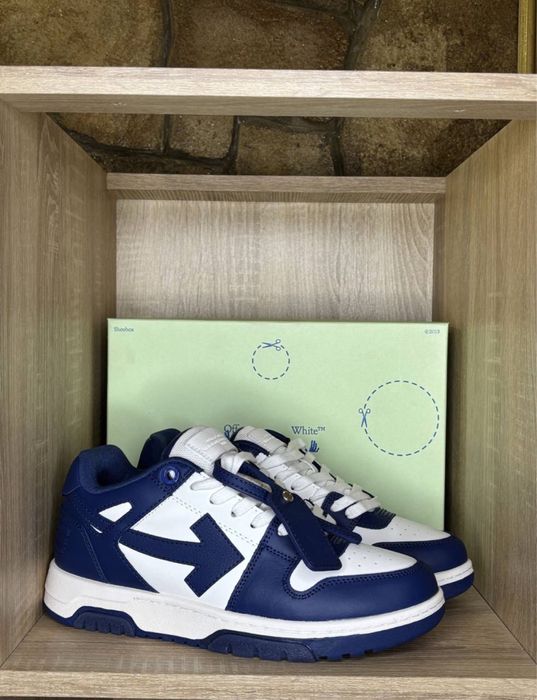 БЕЗ ПЕРЕДОПЛАТ Кросівки Off-White Out of Office blue оффвайт сині