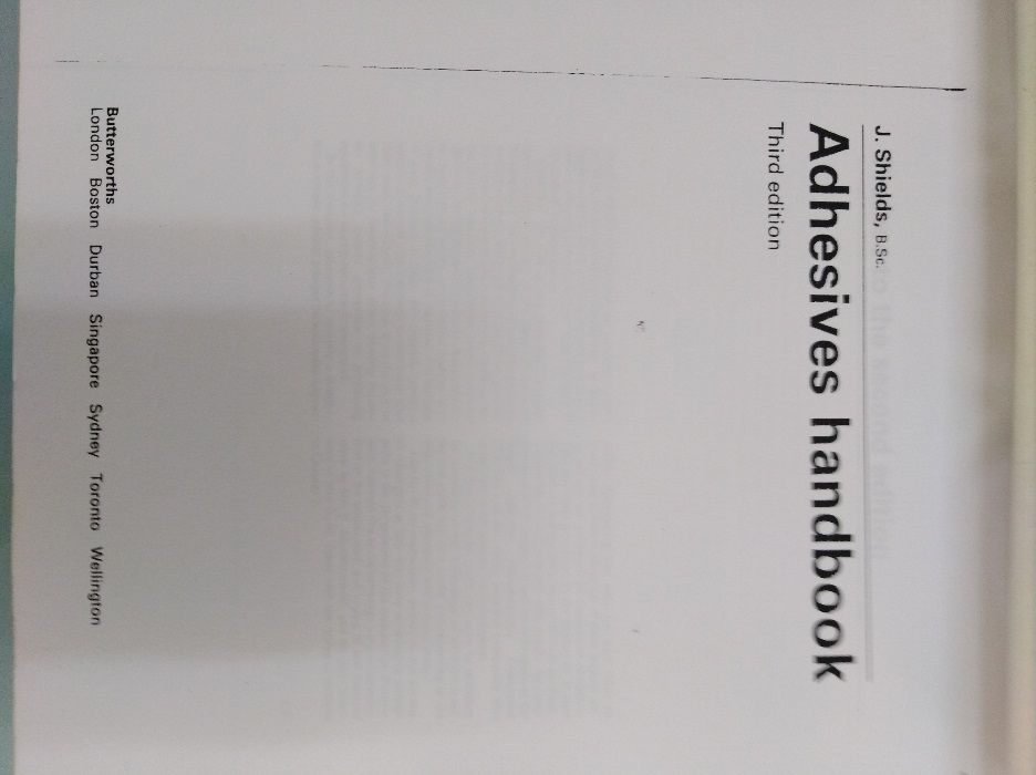 Sebenta Adhesives Hand Book – J.Shields
