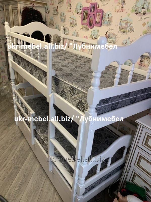 Кровать двухъярусная деревянная Олимп, двоярусне (двоповерхове) ліжко