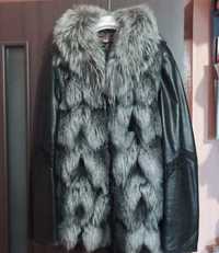 Продам кожаную куртку и натуральную жилетку из чернобурки