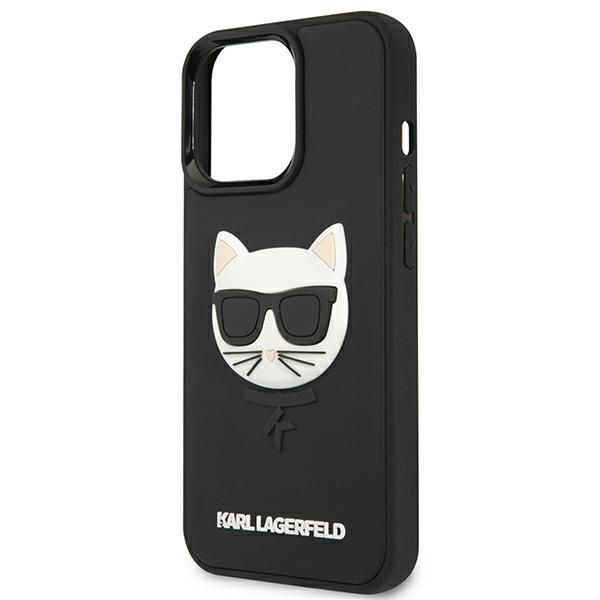 Etui Karl Lagerfeld 3D Rubber Choupette do iPhone 13 Pro Max - Czarne