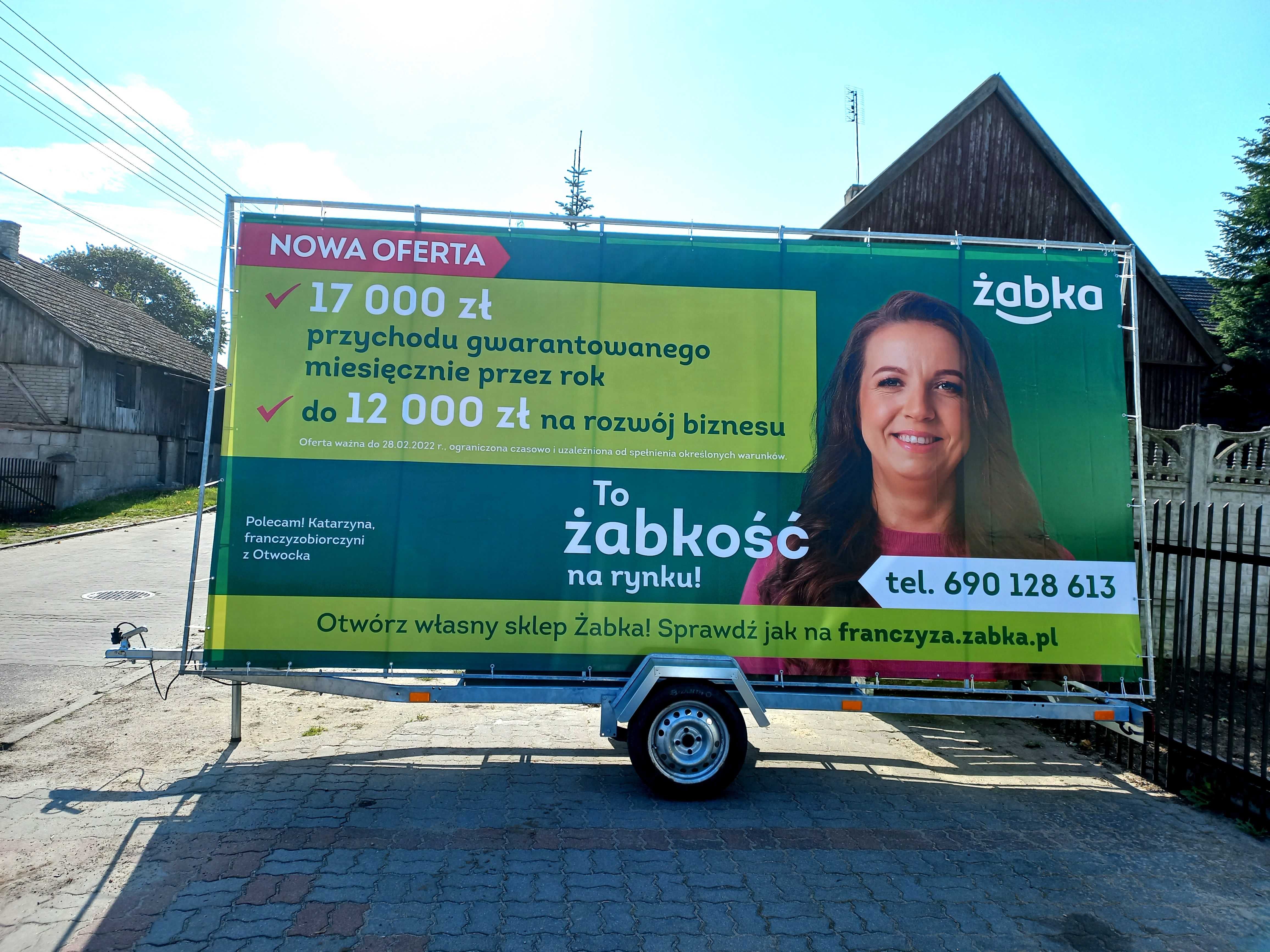 Reklama mobilna przyczepy reklamowe Gdańsk Gdynia Sopot Rumia Pruszcz