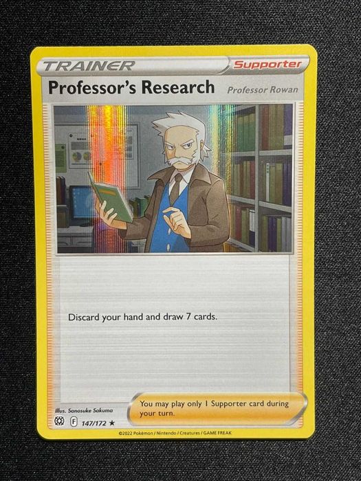 Carta Pokémon Professor's Research rowan 147/172 Brilliant Stars