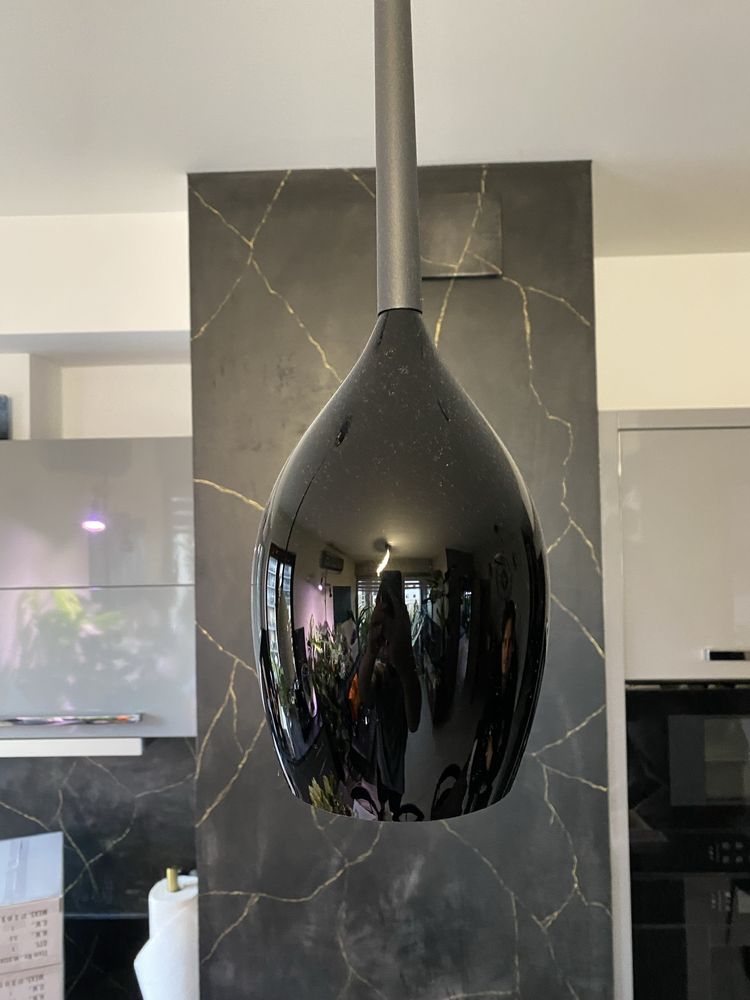Zestaw 3 lamp szklanych sufitowych