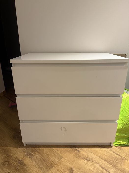 Komoda ikea malm 3 szuflady biala