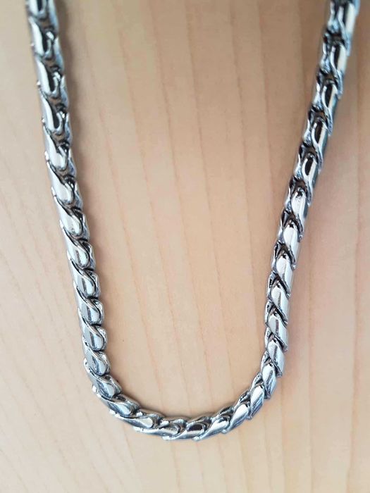 NOWA! ringówka, luksusowa obroża typu żmija, chrom  5mm / 61 cm