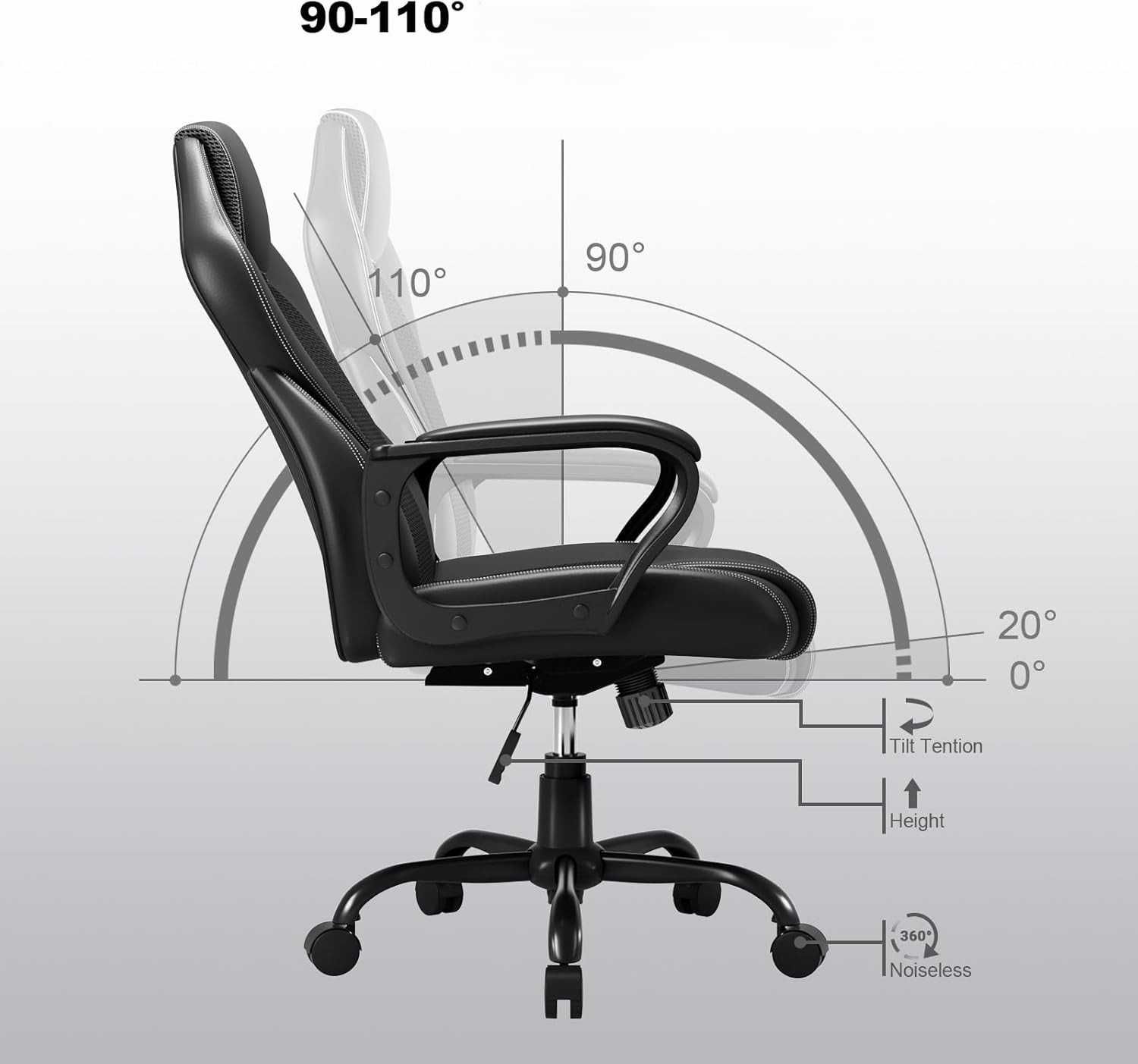 BASETBL Krzesło biurowe Racing – ergonomiczny fotel gamingowy