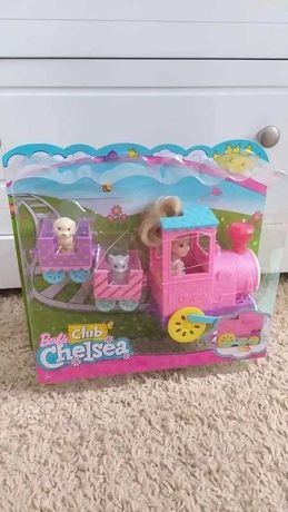 Nowa Lalka Barbie Chelsea pociąg ze zwierzątkami