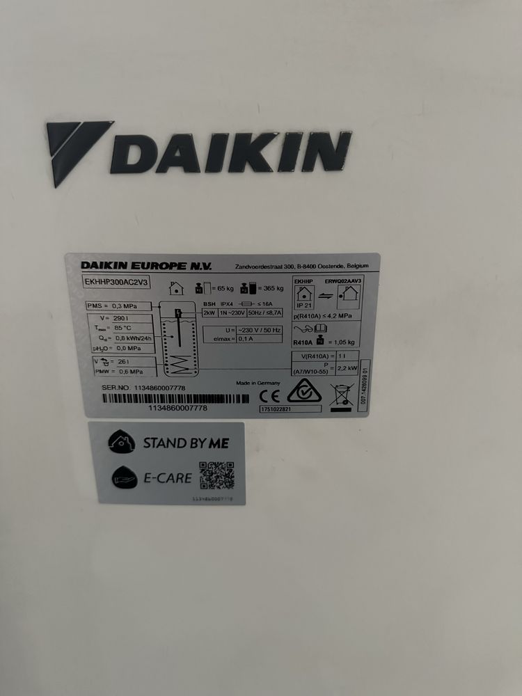 Bomba de calor daikin 300L