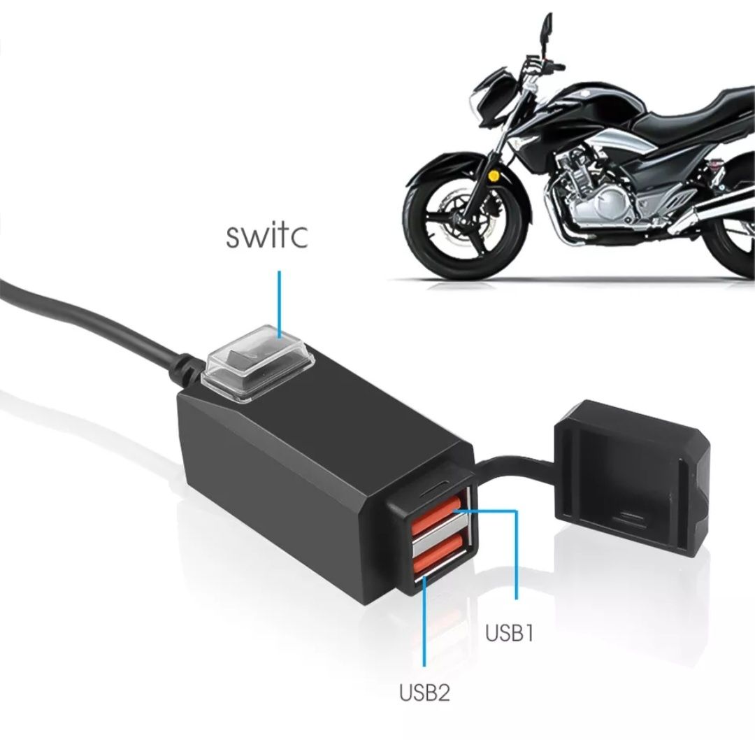 Carregador USB Mota Moto / Bicicleta eléctrica