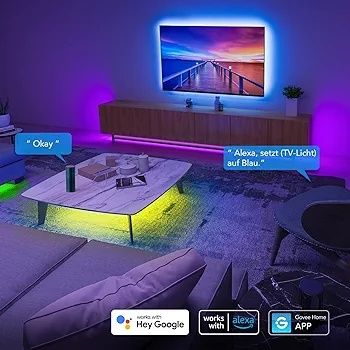 Taśma LED Govee WiFi 5m, inteligentna taśma LED RGB, sterowanie z apli