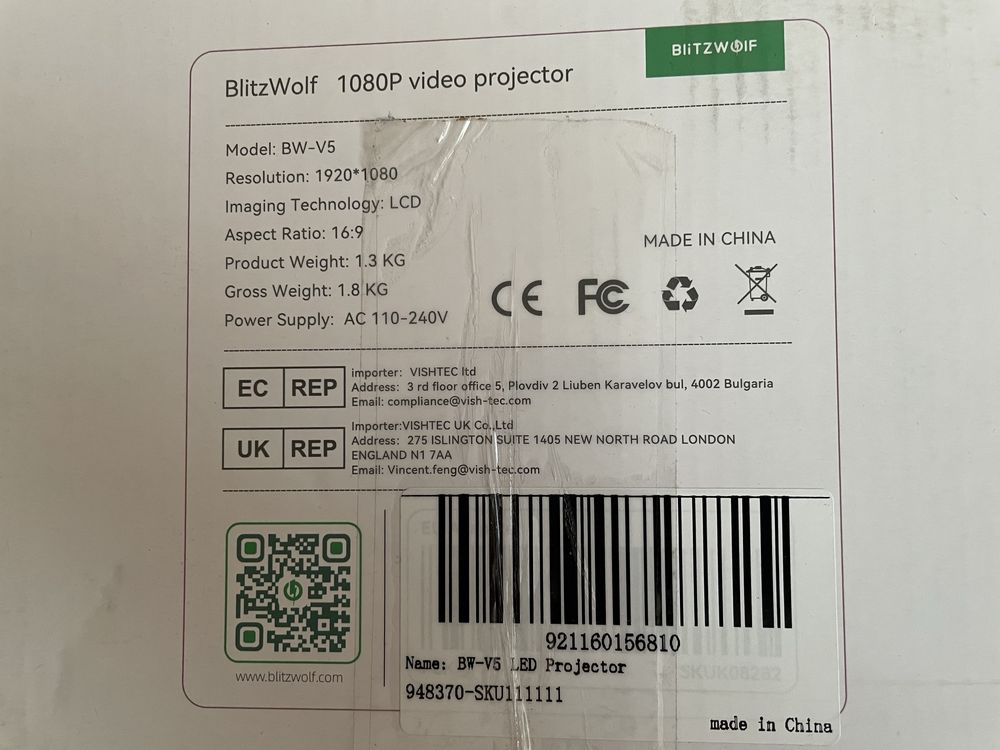 projektor BlitzWolf BW-V5