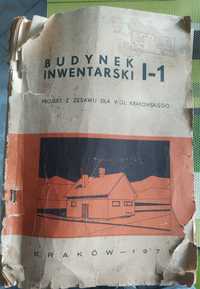 Budynek Inwentarski I-1 15.IX.1971r plan Projekt Kraków PRL plany