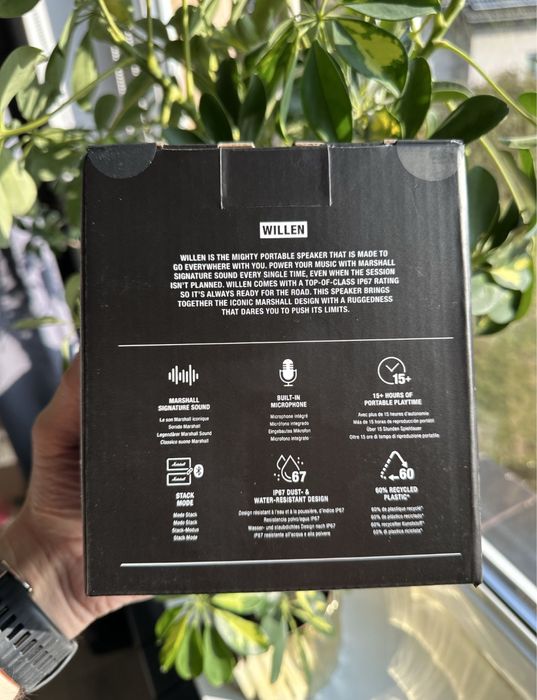 Głośnik Marshall Willen Bluetooth IP67 kompaktowy czarny